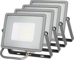 Rinkinys - LED lauko prožektorius, 30 W, 4000 K neutralios baltos spalvos, 2400 liumenų, IP65, LED prožektorius, vandeniui atsparus prožektorius, lauko šviesa, lauko prožektorius sodui, garažui, kiemui, durims, koridoriui (4 vnt.)