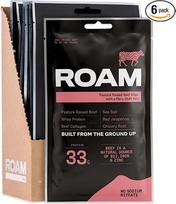 ROAM Beef Protein Bites, Jerky-Style Protein Snacks, Jalapeño Chilli 6er Pack (6 x 70g) | Herzhafte Protein Snacks aus Grass-Fed Rindfleisch