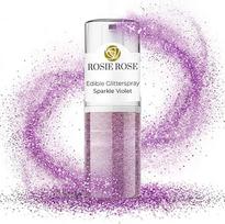 ROSIE ROSE - Valgomieji blizgučiai Spray Sparkle Violet (4g) - Valgomieji blizgučiai tortų dekoravimui ir gėrimams - Maisto blizgučių dulkės, aukso dulkės ir kepimo blizgučiai - Valgomieji blizgučiai ir valgomieji blizgučiai tortams