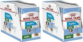 ROYAL CANIN Mini Puppy | Twin Pack | 2 x 12 x 85g | Šlapias maistas mažų šunų šuniukams | Iki 10 mėnesių | Smulkūs gabalėliai padaže | Minkšta tekstūra pieniniams dantims