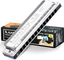 Rytų viršus Lucky 13 Bass Plus Blues Harmonica 13 skylių Diatoninė arfa Harmonica Profesionalūs muzikos instrumentai PaddyRichter D Key Harmonica suaugusiems