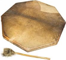 Šamanų būgnas 70 cm skersmens, natūralus