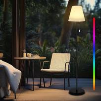 Saulės grindų lempa Lauko grindų lempa Sodo grindų lempa Nuotolinis užtamsinimas IP65 Vandeniui atsparus apšvietimas Šilta balta ir RGB akumuliatoriaus grindų lempa Belaidis USB įkraunamas LED saulės žibintai vejos baseinui Patio
