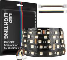 SEZO 5050 RGBCCT LED juostos žibintai 5 in 1 RGB + šilta balta 3000K-6000K 24V 5M 60LEDs/M IP30 nelaidus vandeniui RGBW RGBWW Super ryškios LED juostos apšvietimui namuose ir miegamajame