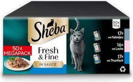 Sheba CATCARE Pouch Wet Fresh & Fine (Fish) Chunks IN Gravy Adult 50G Multipack Standard