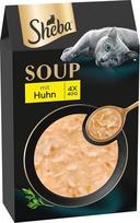 SHEBA Soup Adult Wet Food Portion Bags with Chicken 10 x 4 x 40 g, 40 vnt.