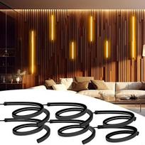 SHUNLEE 6 neoninių šviesos diodų juostos, WiFi 2700K Warmweiß LED šviesos diodų juostos apšvietimui, lankstus neoninis silikonas, skirtas akustiniam skydui, lazdelės (40 cm * 2 + 55 cm * 4)