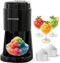Slushy Maker Ice Shaver, ice crusher, slush-ijsmachine, Elektrische crushed ice maker is geschikt voor kamperen, cocktails, koude koffie, ijs, Weiß (Schwarz)
