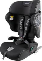 Sparco i-Size-Kindersitz SK8000IBK für Kinder von 76 bis 150 cm, ECE R129/04-zertifiziert, mit ISOFIX und Top Tether, verstellbarer Kopfstütze, klappbarer Rückenlehne und 5-Punkt-Gurt, Farbe: Schwarz