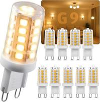 SSC-LUXon LED G9 lempučių rinkinys, 10 vnt. - 3 W šiltai baltos spalvos 2700K 230V - lemputė su G9 lizdu - halogeninių lempų su kaiščiais pakaitalas