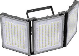 STASUN lauko LED prožektorius, 600 W, 60000 lm, lauko apšvietimas, 6000 K baltos dienos šviesos, IP66 vandeniui atsparus lauko prožektorius, lauko apsauginė šviesa su 3 reguliuojamomis galvutėmis kiemui