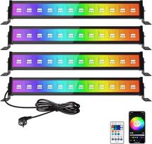 T-SUN 50 W LED prožektorius lauke, išmanioji RGB sieninė šviesa su nuotolinio valdymo pulteliu ir "Bluetooth" programėle, LED juostos šviesos efektai, IP66 vandeniui atsparus vakarėlio apšvietimas diskotekoms, sodui, kiemui, Helovino scenos žibintams, 4 v