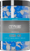 T4E dažasvydžio kamuoliukai CKB 43, 0,43 kalibro amunicija, 500 vnt., kreidiniai kamuoliukai su balta kreida