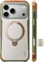 TORRAS "Ostand Q3 Air Pro" dėklas "iPhone 17 Pro Max", "Air² Pro" apsaugos sistema su dviguba oro pagalvių struktūra, 360° aliumininis stovas su "MagSafe", matinis dizainas nuo pirštų atspaudų, "Alpine Frost