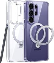 TORRAS Ostand Q3 Spin for Samsung Galaxy S26 Ultra Clear Case (360° Durable Stand for MagSafe) Military-Grade Protection (100% Anti-Yellowing) Case for Samsung S26 Ultra - skaidrus apsauginis dėklas