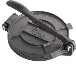 Tortilijų presas - "Taco Press" - "Roti Maker" 20 cm - pagamintas iš aukštos kokybės ketaus - Tortilijų presas, skirtas tobuloms naminėms tortilijoms, plokštainiams, "Naan" duonai ir apkepams