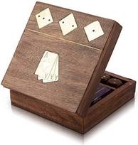 Unikalios gimtadienio dovanų idėjos Rankų darbo klasikinis medinis žaidimo kortų laikiklis Deck Box Storage Case Organizatorius Premium kokybės žaidimo kortelės Housewarming Party dovanos