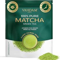VAHDAM Matcha žaliosios arbatos milteliai, 100 % grynos autentiškos japoniškos žaliosios arbatos Matcha milteliai, klasikinė kulinarinė Matcha iš Japonijos, 100 g, 50+ puodelių