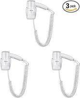 Valera Executive 1200 Wandhaartrockner, platzsparend, 1200 Watt, Farbe Weiβ (Packung mit 3)