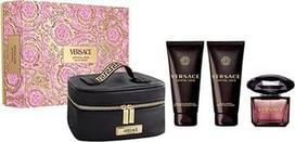Versace Crystal Noir by Versace for Women - 4 dalių dovanų rinkinys: 3oz EDP purškalas, 3,4oz kūno losjonas, 3,4oz dušo želė, grožio dėklas
