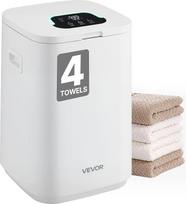 VEVOR rankšluosčių šildytuvas "Bucket Heater 20 L" su LED ekranu ir nustatymu (laikmatis ir temperatūra), apsauginiu užraktu ir 4 kabliukais, rankšluosčių šildytuvas SPA namams, vonios kambariui, skalbyklai, baltas