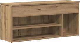 vidaXL batų suolas "Artisan Oak" 102 x 30,5 x 45 cm Medienos medžiaga Prieškambario suolas Sandėliavimo suolas Prieškambario suolas Batų stovas