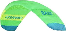 Wolkenstürmer Paraflex Basic (Grün-Gelb) - Flugfertige Zweileiner Lenkmatte mit Dyneema-Leinen & Flugschlaufen - Einsteiger Kite für Kinder