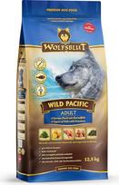 WOLFSBLUT Wild Pacific Adult sausas maistas suaugusiems šunims su natūraliais ingredientais ir supermaistu. Visavertis ėdalas be grūdų, be priedų, maiše 12,5 kg Jūros žuvys