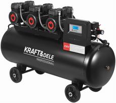Betepalinis oro kompresorius 200 l, 3 × 2200 W su separatoriumi ir glicerino manometru KD4084