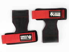 Gorilla Wear Lifting Grips - Black/Red