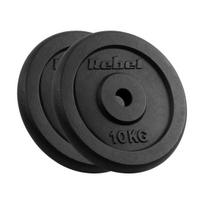 Ketaus svorių rinkinys Rebel Active 2x10kg, 31mm skylė, klasikinis diskas