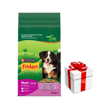 Friskies Maxi suaugusiems šunims skirtas pašaras su jautiena ir daržovėmis, 10 kg + Staigmena ŠUNIUI