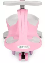 Vaikiškas mašinėlė su LED ratais rožinis ECOTOYS