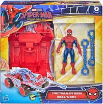SPIDER-MAN ŽMOGUS-VORAS „Brand New Day“ žaidimų rinkinys „Gallagher Web“ sprogdinimo transporto priemonė