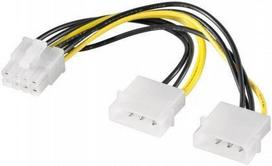 Goobay | Power cable/adapter for PC graphics cards, PCI-E to PCI Express 8-pin | 93241