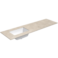 Darbo paviršius su kriaukle Kame Universal HPL 160cm Kairė su Easy Clean sifonu Earth stone