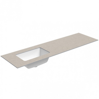 Darbo paviršius su kriaukle Kame Universal HPL 160cm Kairė su Easy Clean sifonu Smėlio akmuo