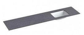 Darbo paviršius su kriaukle Kame Universal HPL 200cm Dešinė su Easy Clean sifonu Black moon
