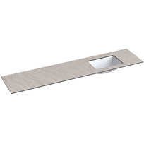 Darbo paviršius su kriaukle Kame Universal HPL 200cm Dešinė su Easy Clean sifonu Grey moon