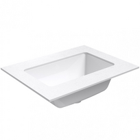 Darbo paviršius su kriaukle Kame Universal HPL 60cm su Easy Clean sifonu Balta Matinė