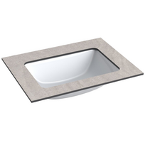 Darbo paviršius su kriaukle Kame Universal HPL 60cm su Easy Clean sifonu Grey moon
