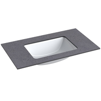 Darbo paviršius su kriaukle Kame Universal HPL 80cm su Easy Clean sifonu Black moon