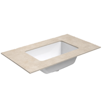 Darbo paviršius su kriaukle Kame Universal HPL 80cm su Easy Clean sifonu Earth stone