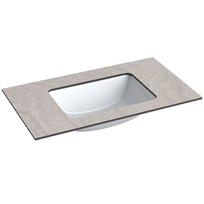 Darbo paviršius su kriaukle Kame Universal HPL 80cm su Easy Clean sifonu Grey moon