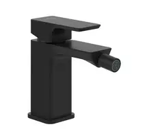 Bidė maišytuvas Villeroy & Boch Subway 3.0, su vožtuvu, su keramikos kasete, AirPlus, SmartPressure, EasyClean, Adjustable Plus, ištekėjimas 122 mm, matinė juoda, TVB112001000K5