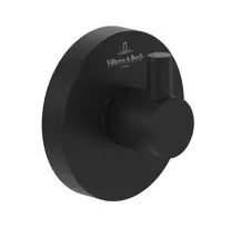 Drabužių pakabiklis Villeroy & Boch Elements Tender, iš vario ir cinko, montuojamas gręžiant, skersmuo 54 mm, matinė juoda, TVA151011000K5