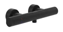 Dušo maišytuvas Villeroy & Boch Universal Taps&Fittings, su termostatu, diametras 65 mm, su saugos ribotuvu 38 °C, CoolTap, WhisperFlow, matinė juoda, TVS000017000K5