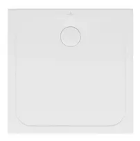 Dušo padėklas Villeroy & Boch Lifetime Plus, kvadratinis, keramika su Anti-slip neslystančia danga, 80x80 cm, Baltas, 6223B301