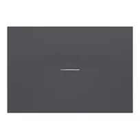 Dušo padėklas Villeroy & Boch Squaro Infinity, Quaryl, stačiakampis su nuotėka Ø90 mm 48 l/min, 90x120 cm, matinė antracito spalva, UDQ1290SQI2V-1S