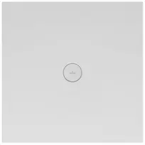 Dušo padėklas Villeroy & Boch Subway Infinity, iš keramikos, su neslystančia danga, kvadratinis 80x80 cm, aukštis 40 mm, išleidimas 90 mm, Baltas, 6228C301